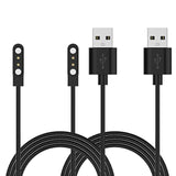 Compatible For Idw19/Idw13 Smartwatch Charger, 3.3Ft Usb Charging Cable For Woneligo W13, Amzhero Idw19/Idw13, Enomir Idw19/Id208Bt, Milouz Idw19, Skg V7, Fitpolo Idw13/Idw15 Smartwatch (Black-2Pcs)
