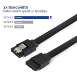 Sata Iii Cable, 39.37 Inch Flat Angle Hard Drive Sata Data Cable With Locking