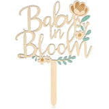 “Baby in Bloom” cake topper for baby shower party decoration