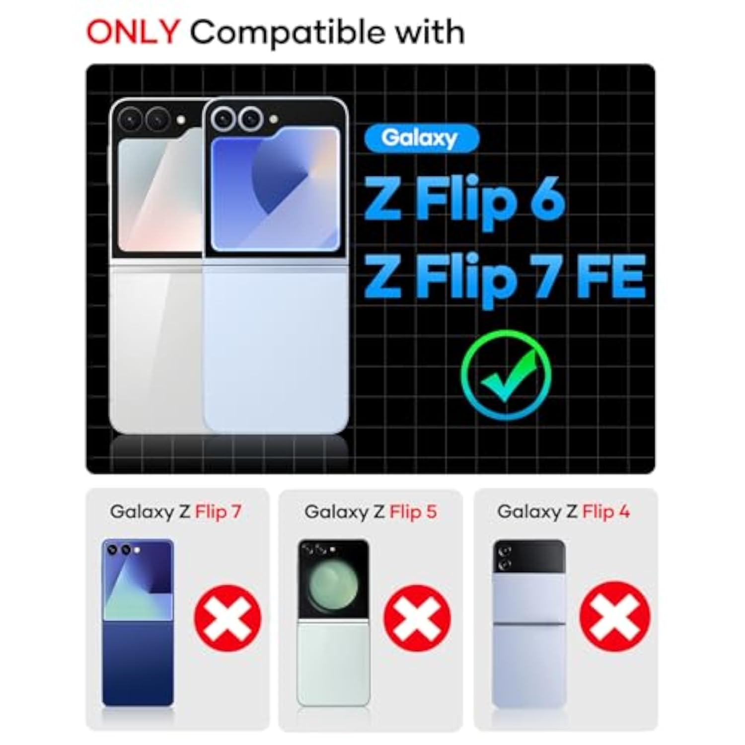 Rose Gold Wallet Case for Samsung Galaxy Z Flip 6 and Z Flip 7 FE