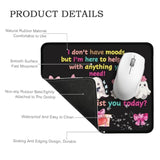 I Don'T Have Moods But I'M Here To Help You Rectangular Mouse Pad, Funny Ghost Mouse Pads For Desk, Halloween Desk Decor For Friend Families, Cute Spooky Valentines Mouse Mat For Soulmate