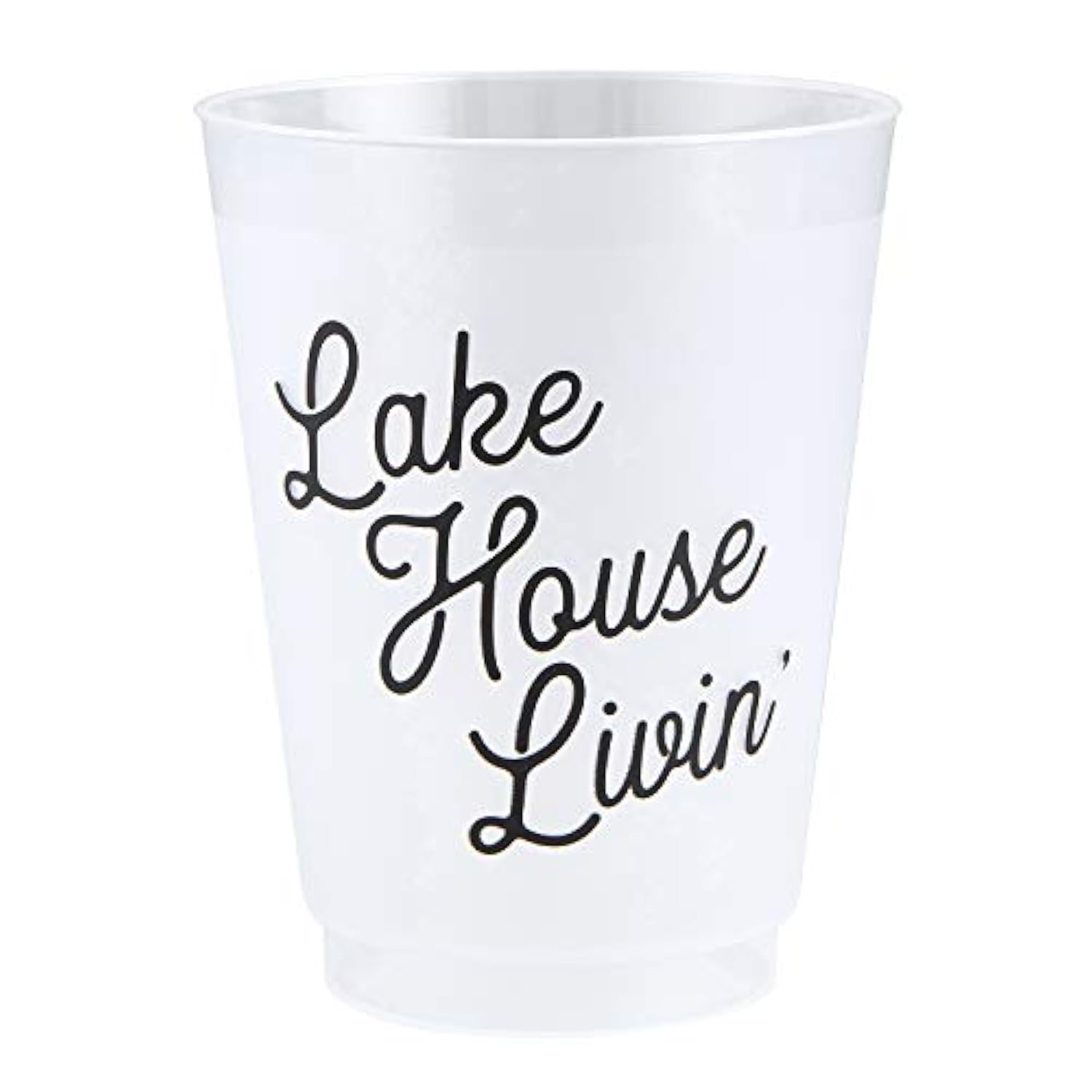 Santa Barbara Design Studio SIPS Drinkware 16-Ounce Frosted Plastic Cups, 8-Count, Lake House