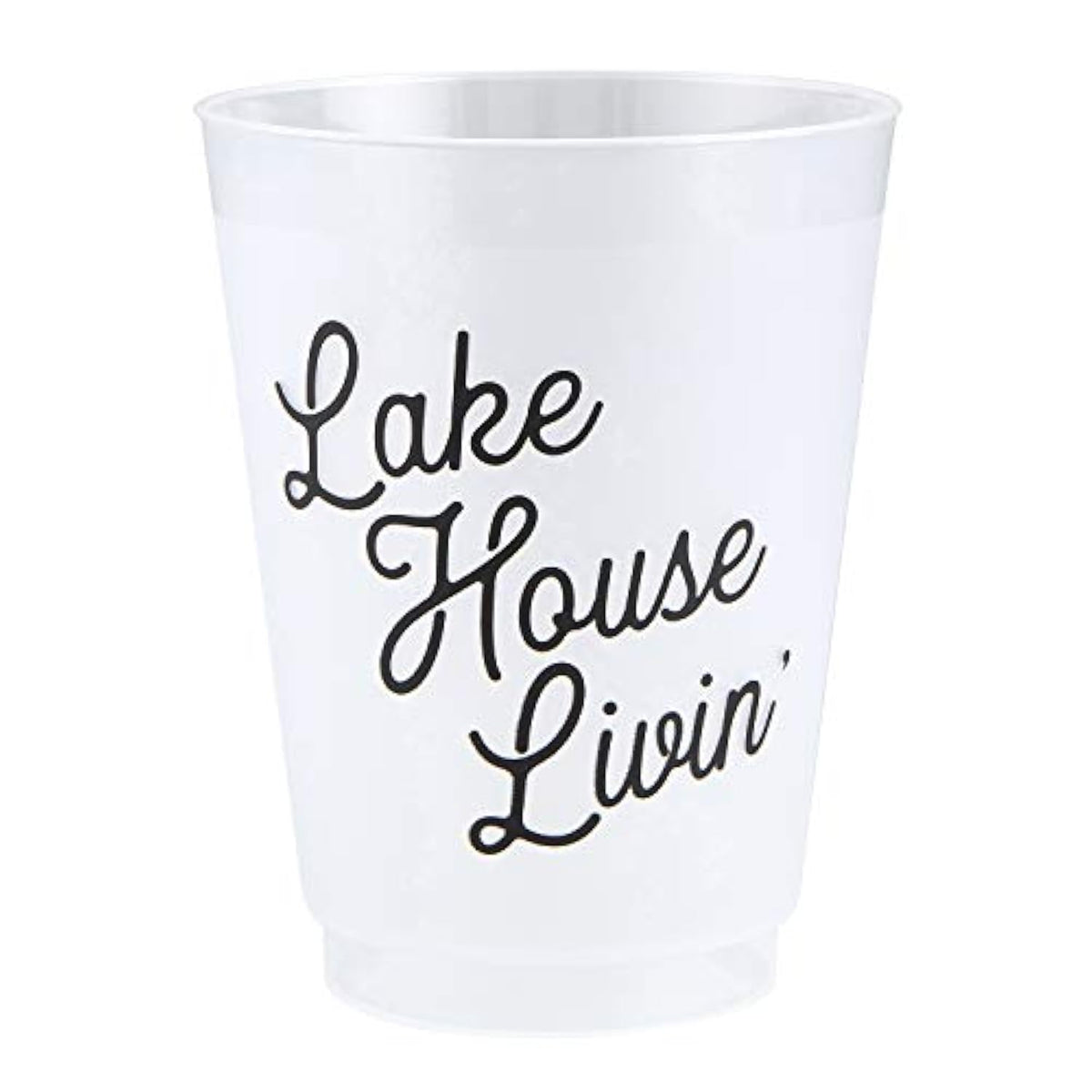 Santa Barbara Design Studio SIPS Drinkware 16-Ounce Frosted Plastic Cups, 8-Count, Lake House