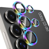 (3+2Pcs Compatible With Samsung Galaxy S25 Ultra Camera Lens Protector, 9H Tempered Glass Camera Cover Screen Protector Metal Individual Ring [Installation Tray][Case Friendly]