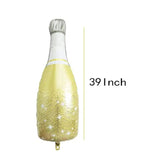 4Pcs Champagne Bottle Mylar Foil Balloons Birthday Bachelorette Party Decoration