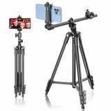 67-Inch Phone Tripod with 360° Ball Head Wireless Remote and Extendable Arm
