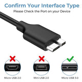 2 Pack Micro B to USB C Cable 1.6FT, 10 Gbps USB C to Micro B External Hard Drive Cable for Seagate, WD, Toshiba, Westgate, iPhone 17 16 15 Pro/Pro