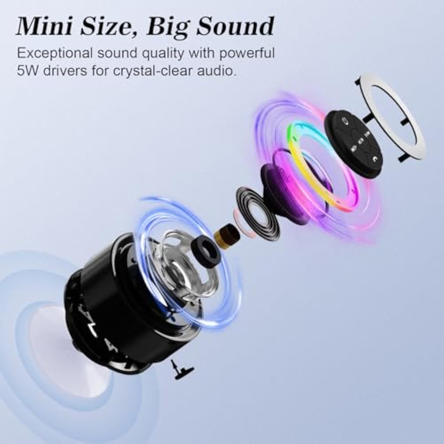 Bluetooth Shower Speaker, Portable Bluetooth Wireless Waterproof Speaker For Pool, Floating Ip67 Led Light Bathroom Speaker With Suction Cup For Camping Beach, Valentines Electronic Gifts