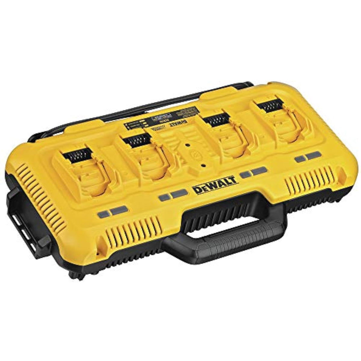 DEWALT 20V MAX* Charger, 4-Port, Rapid Charge (DCB104) , Black/Yellow