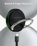 Samsung MagSafe Wireless Charger 15W Fast Charging Pad for Samsung Galaxy S25 Ultra S24 Magnetic Charger Finger Holder Stand for iPhone 17 17Pro 17