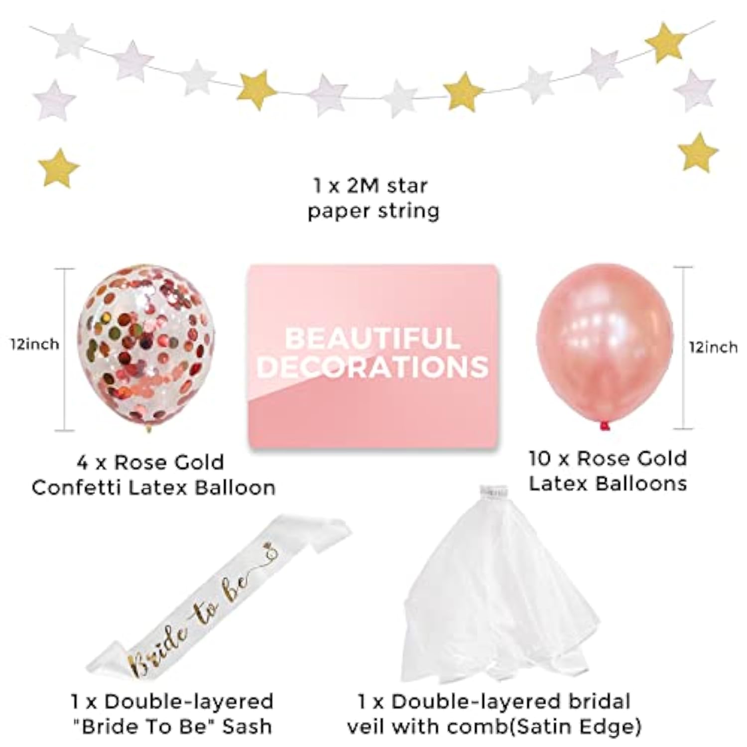 Bachelorette Party Decorations - Bride To Be Balloons & Favors - Engagement Sash