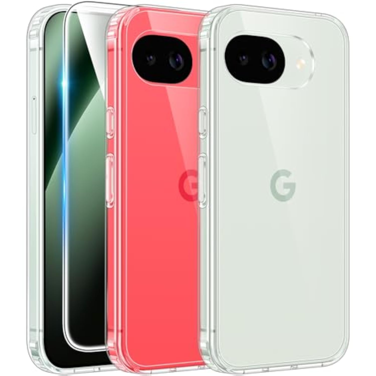 Clear Google Pixel 10a Phone Case with Built-in Screen Protector