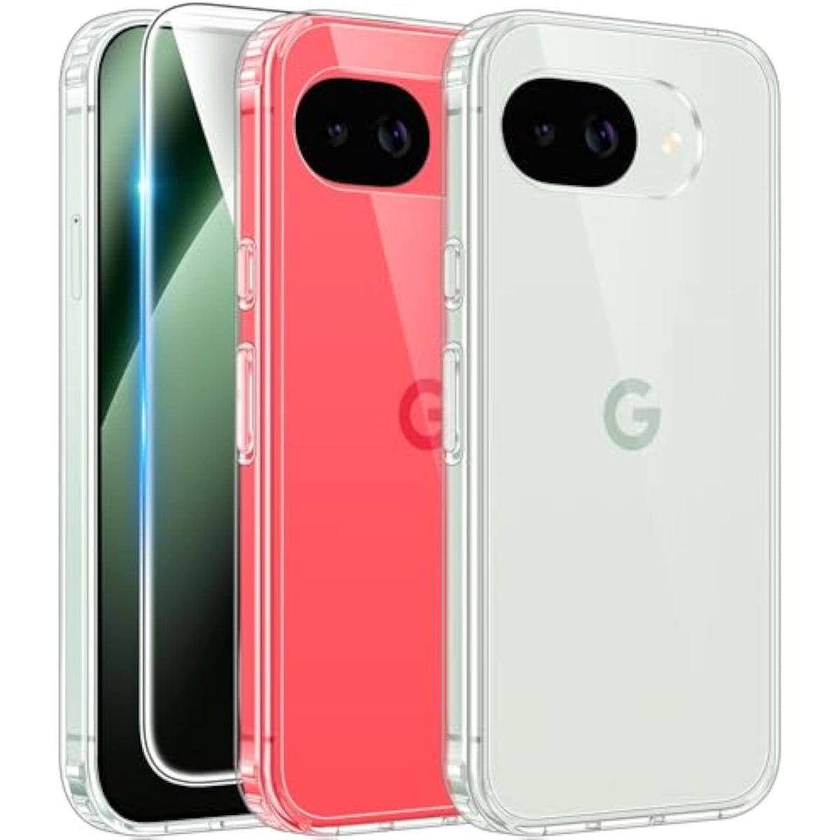 Clear Google Pixel 10a Phone Case with Built-in Screen Protector