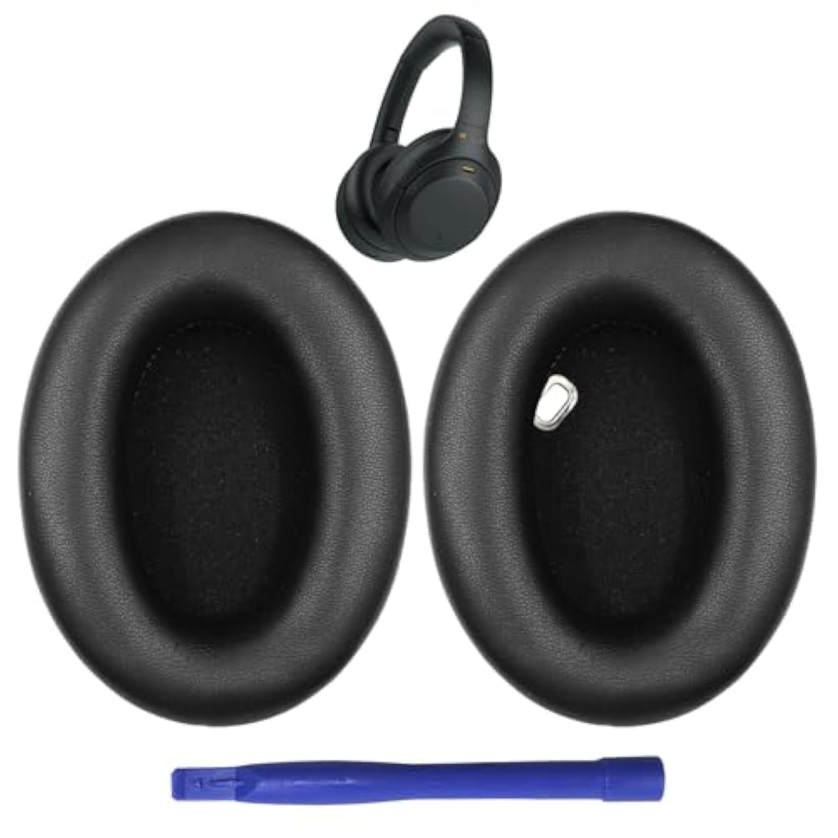 Replacement Earpads For Sony Wh-1000Xm4 (Wh1000Xm4) Headphones, Ear Pads Cushions With Noise Isolation Foam, Added Thickness, Without Affecting Sensor(Black)