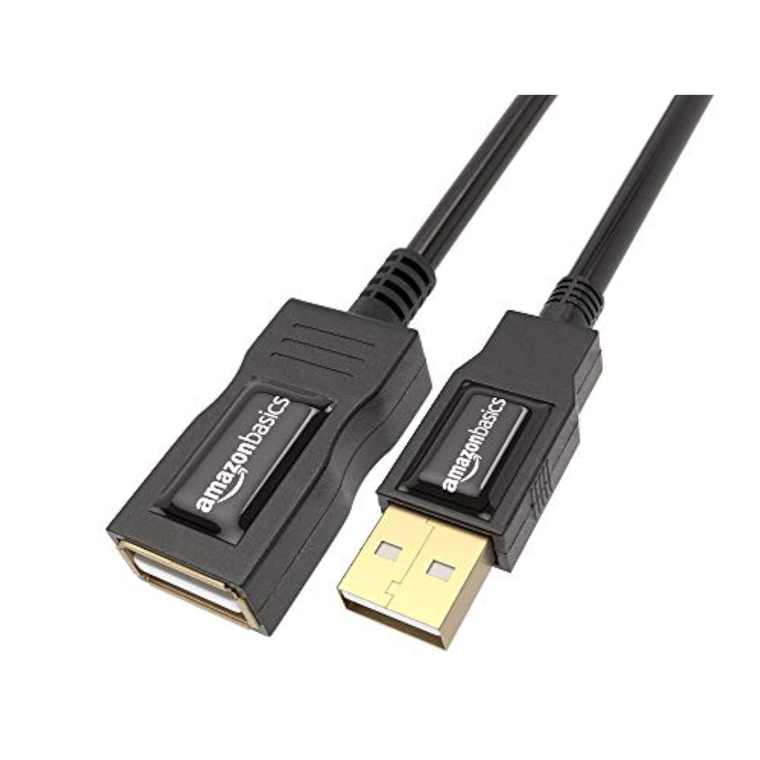 2-Pack Usb-A 2.0 Extension Cable, For Printer, Mouse Or Keyboard, Male To Female, 480Mbps Transfer Speed, 3.3 Foot, Black
