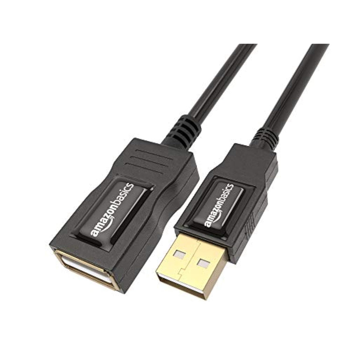 2-Pack Usb-A 2.0 Extension Cable, For Printer, Mouse Or Keyboard, Male To Female, 480Mbps Transfer Speed, 3.3 Foot, Black