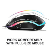 Fc112 Usb Optical Wired Computer Mouse With Easy Click For Office And Home, 1000Dpi, Premium And Portable,Compatible With Windows Pc, Laptop, Desktop, Notebook (Black)