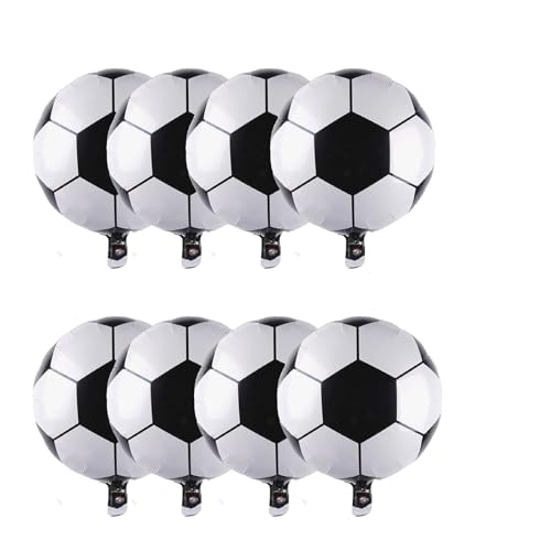 10PCS Championship Trophy and Soccer Foil Balloons Set for Birthday, Baby Shower, Wedding Anniversary, Soccer Themed Party Decoration