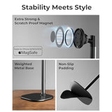 Cooper MagStand - Adjustable Magnetic iPhone Stand for Desk & Phone Holder for Video Recording, Compatible with MagSafe, Stand for iPhone 16 Pro Max, 15/14/13/12, Small Mag Safe Tripod (Night Black)
