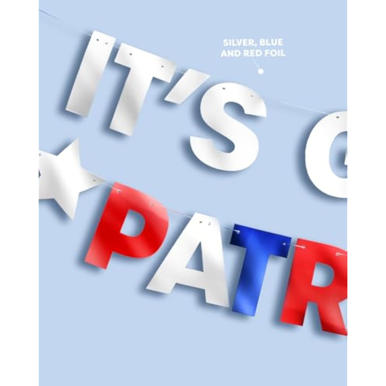 It'S Giving Patriotic Banner | 5 Ft. | 4Th Of July Garland, Usa Decorations, America Party Backdrop, Cowboy Photo Booth Supplies