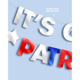 It'S Giving Patriotic Banner | 5 Ft. | 4Th Of July Garland, Usa Decorations, America Party Backdrop, Cowboy Photo Booth Supplies