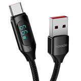 6.6Ft Usb A To Usb C Cable - Type C Charger, Fast Charging 5A Pd 100W, Led Display, 480Mbps Data, Nylon Braided For Ipad Pro 12.9In & 11In