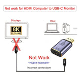 Xiwai USB-C Type C Female Source to HDMI Sink HDTV Adapter 8K@60hz 4K@120hz fo