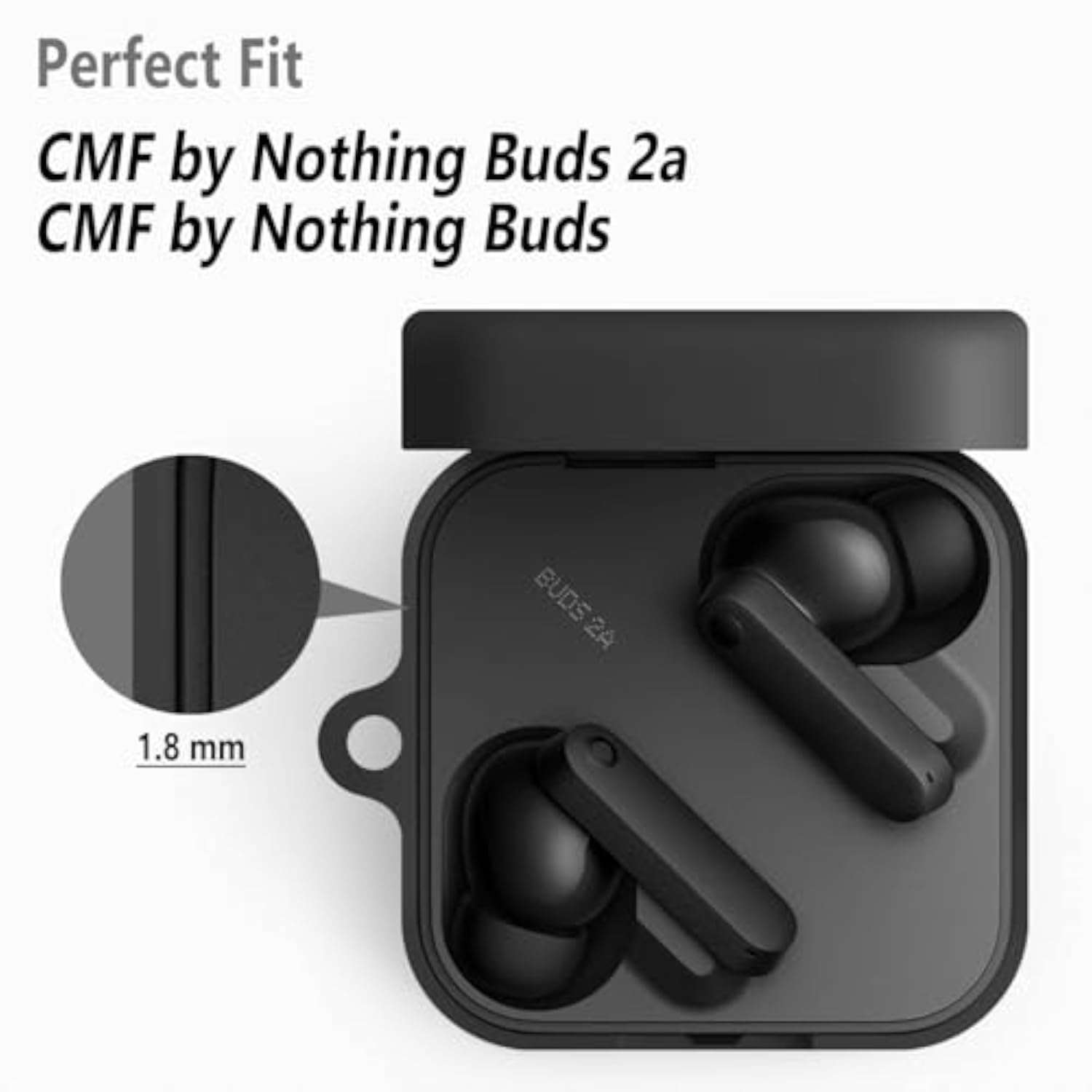 Silicone Protective Case for Apple AirPods 2a with Lanyard, Soft Flexible Scratch Resistant Cover