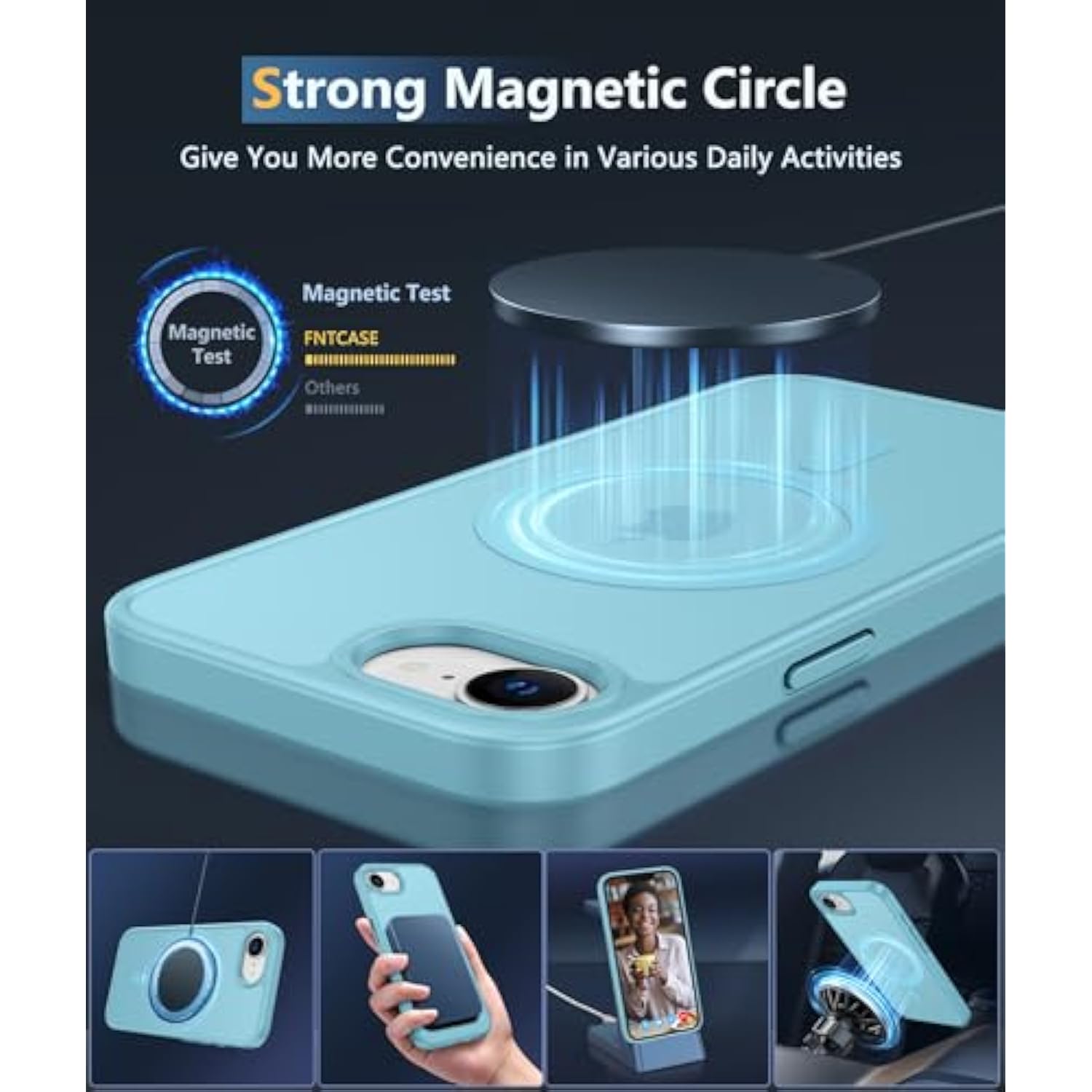 For Iphone 16E Phone Case: Iphone 16E 2025 Magnetic Matte Grade Drop Protection Phone Cover | Slim Anti-Slip Durable Shockproof Cases
