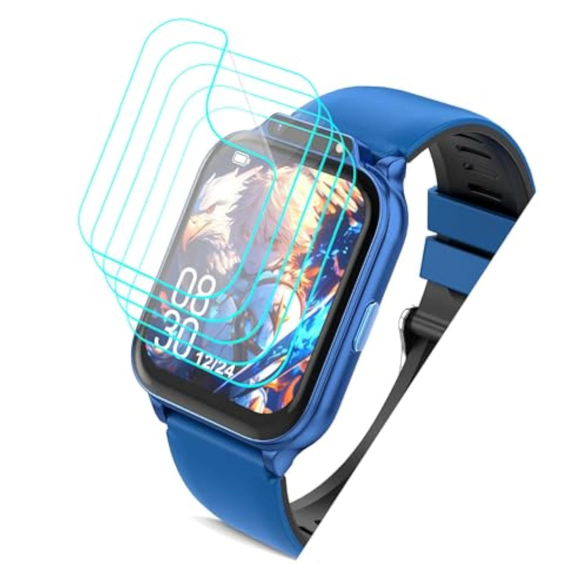 For Monowul Kids Smart Watch P70 Screen Protector 1.85" [5 Pack] Hd Clear Soft Pet Film [Case Friendly][Anti-Scratch][Bubble Free] Compatible For Tixpc Cirpos Monowul Sootingot Smartwatch P70