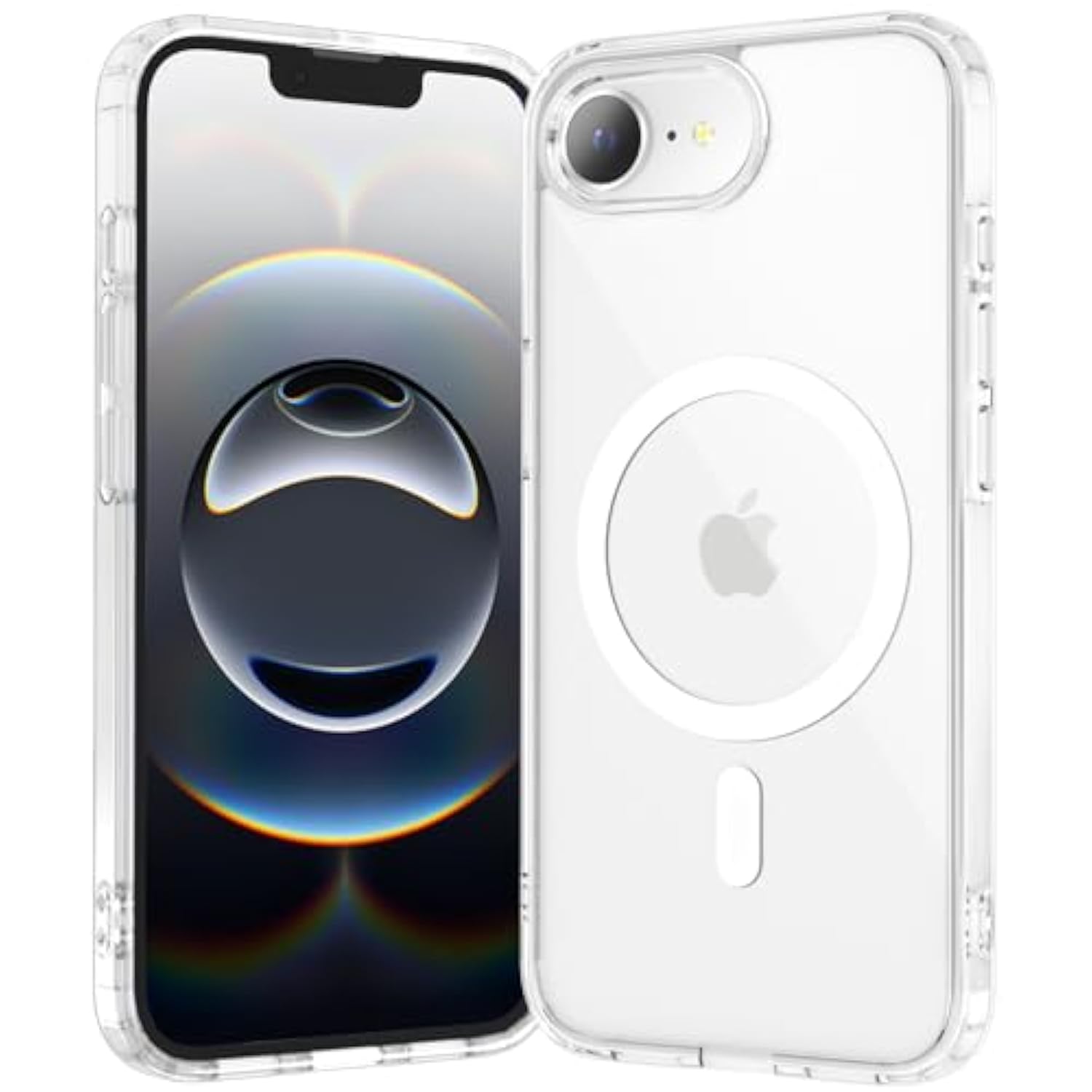 For Iphone 16E Case, [Compatible With Magsafe][Anti-Yellowing][-Grade Protection] Shockproof Slim Magnetic Phone Sleeve For Iphone 16E 6.1'', Clear