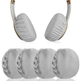 Geekria 2 Pairs Flex Fabric Headphones Ear Covers - Product Safety Certified - Washable & Stretchable Sanitary Earcup Protectors for On-Ear Headset, Sweat Pads for Gym, Gaming (S/Gray)