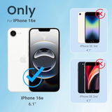 For Iphone 16E Case, [Compatible With Magsafe][Anti-Yellowing][-Grade Protection] Shockproof Slim Magnetic Phone Sleeve For Iphone 16E 6.1'', Clear