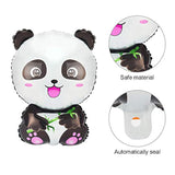 8 Pcs Panda Balloons Cartoon Foil Balloons for Kids Zoo Animal Birthday Party Decor