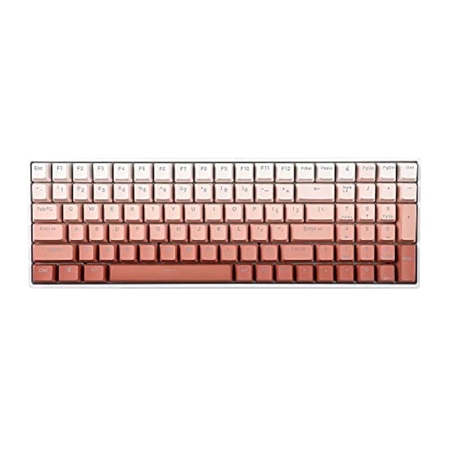 108 122 Double Shot Backlit Blush Keycaps Pbt Shine Through Oem Profile Keycap