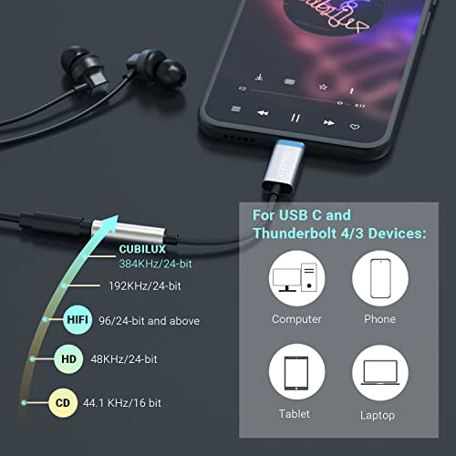 Usb C Audio Adapter With 384Khz/24-Bit Dac Compatible With Iphone 17/16/15, Iphone 17/16/15 Pro/Max, Ipad 10, Ipad Pro, Ipad Air 5/4, Ipad Mini 6, Google Pixel 8/7/6 Pro 7A/6A 6 5Xl More