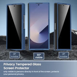 Samsung Z Fold 6 Case with Privacy Screen Protector Blue