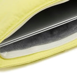 Puffy Laptop Sleeve 13 Inch 13.5 Inch, Quilted Puffer Laptop Case For Women, Pillow Case Compatible For 12.9 Inch,Macbook Pro Air 13", 13.5 Inch And 12.5 Inch-13.3 Inch Laptop (Yellow)