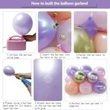 Purple Pink Balloon Arch Lavender Lilac Balloons Pearl Pink Purple Balloon Garland Kit For Baby Shower Birthday Bridal Wedding Spring Party Decorations