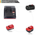 18V 3.0A Fast Battery Charger Pcxmvc Replacement For Porter-Cable 18-Volt Pc18B Nicd, Nimh & Lithium Cordless Tool Battery Packs Pc18Bl Pc18Blex Compatible With Porter Cable 18V Charger Pcmvc