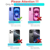 Phone Case For Iphone 16 Case With Hd Screen Protector, Heavy Duty Shockproof & Dustproof & Dropproof 3-Layer Cover Phone Case For Iphone 16 (6.1'')(Purplesskyblue)