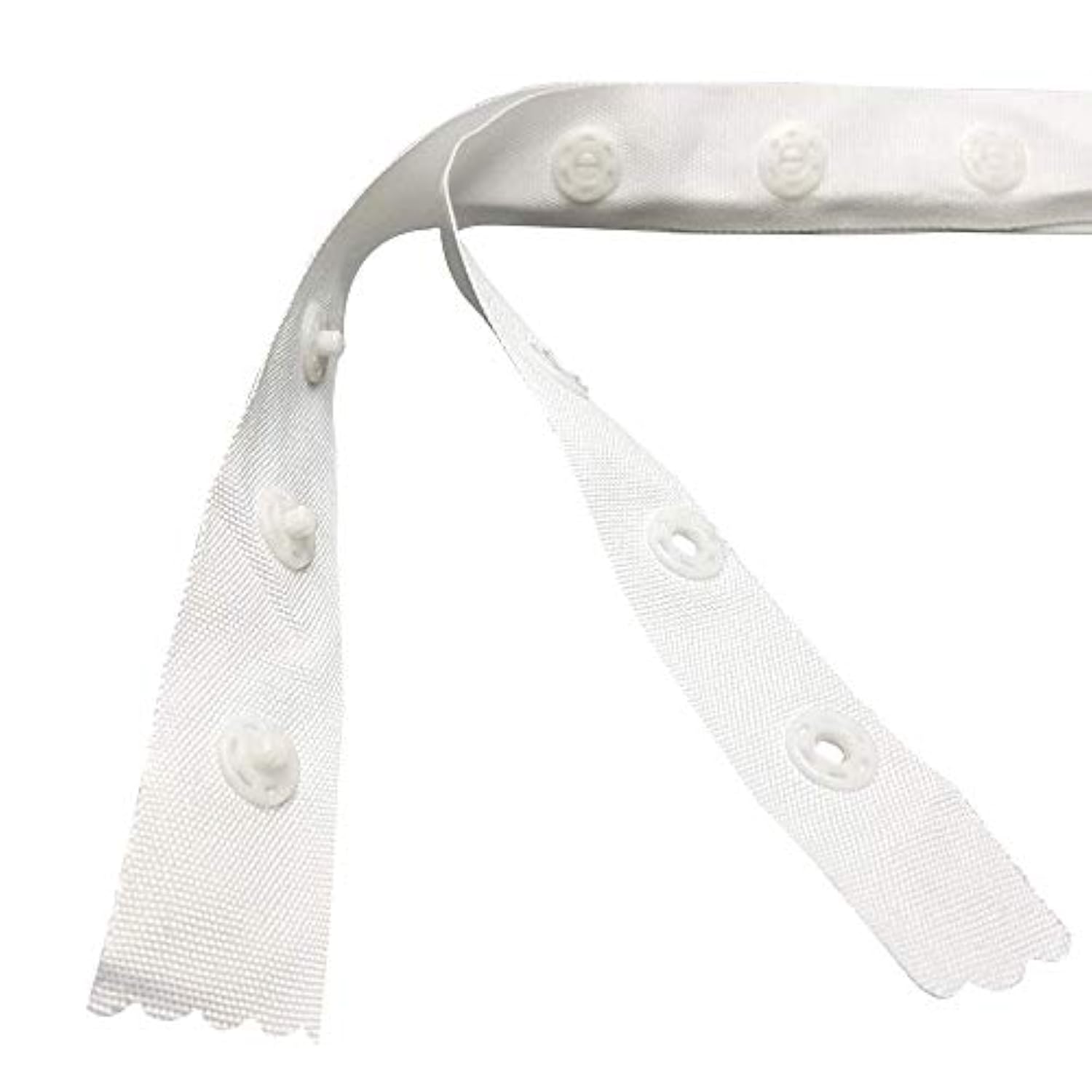 11 Yard White Sewing Snap Tape Polyester Fastener Tape Snap Ribbon Pre