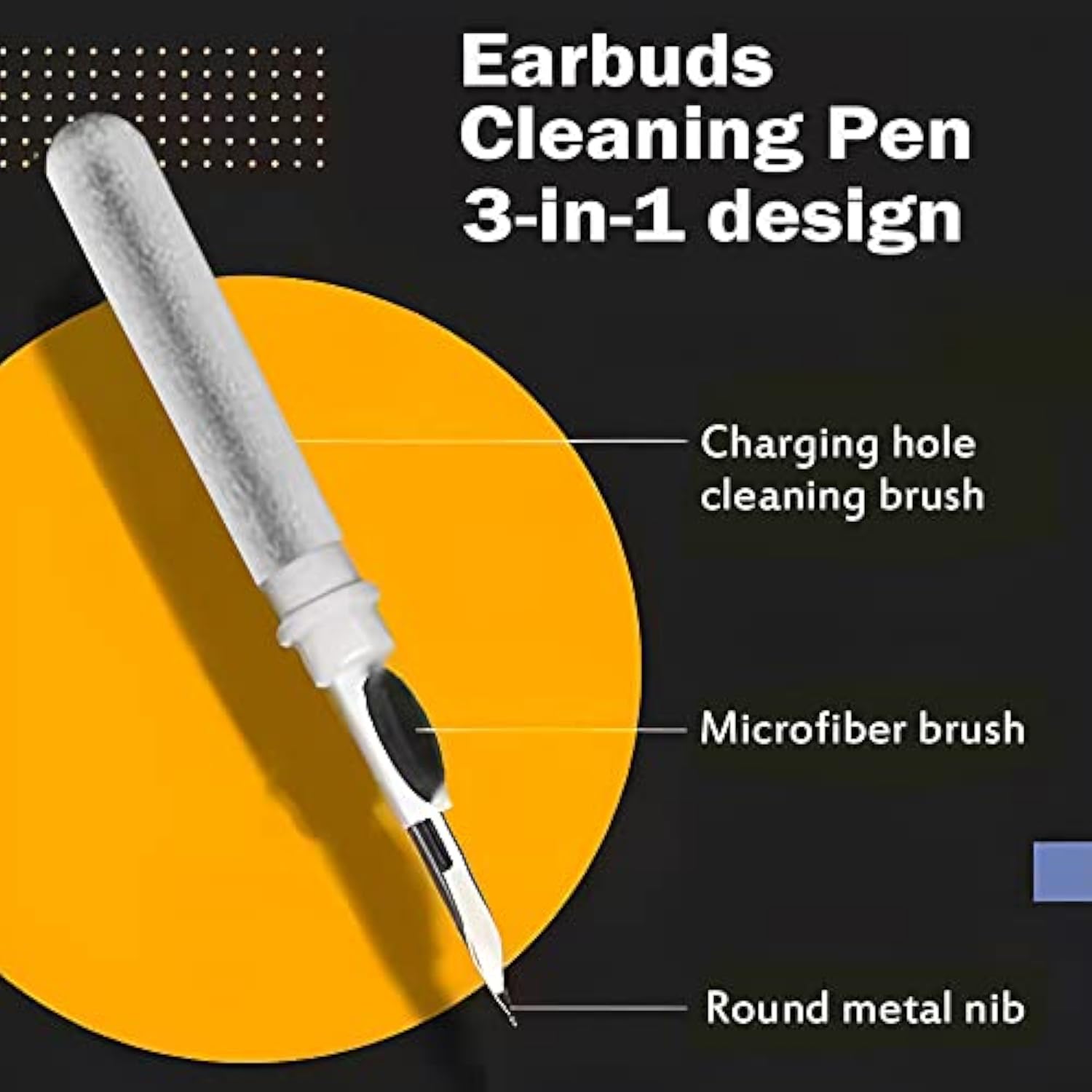 AirPods & Earbuds Cleaning Kit Multi-Tool with Brush White