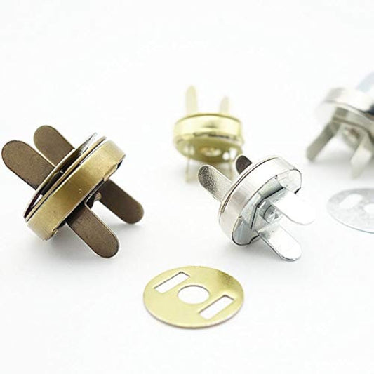 40 Sets Silver And Bronze Tone Magnetic Snap Claspsbutton Fastener Cla