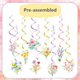 Wildflower Retirement Decor for Women with Gold Banner & Floral Swirls