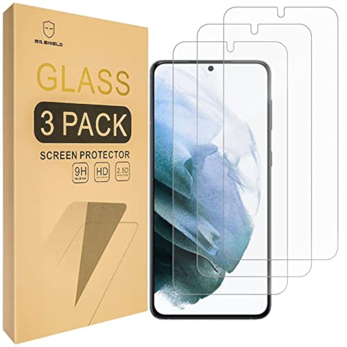 [3-Pack] Designed For Samsung (Galaxy S21 Fe 5G) [Tempered Glass] [Japan Glass With 9H Hardness] Screen Protector With Replacement