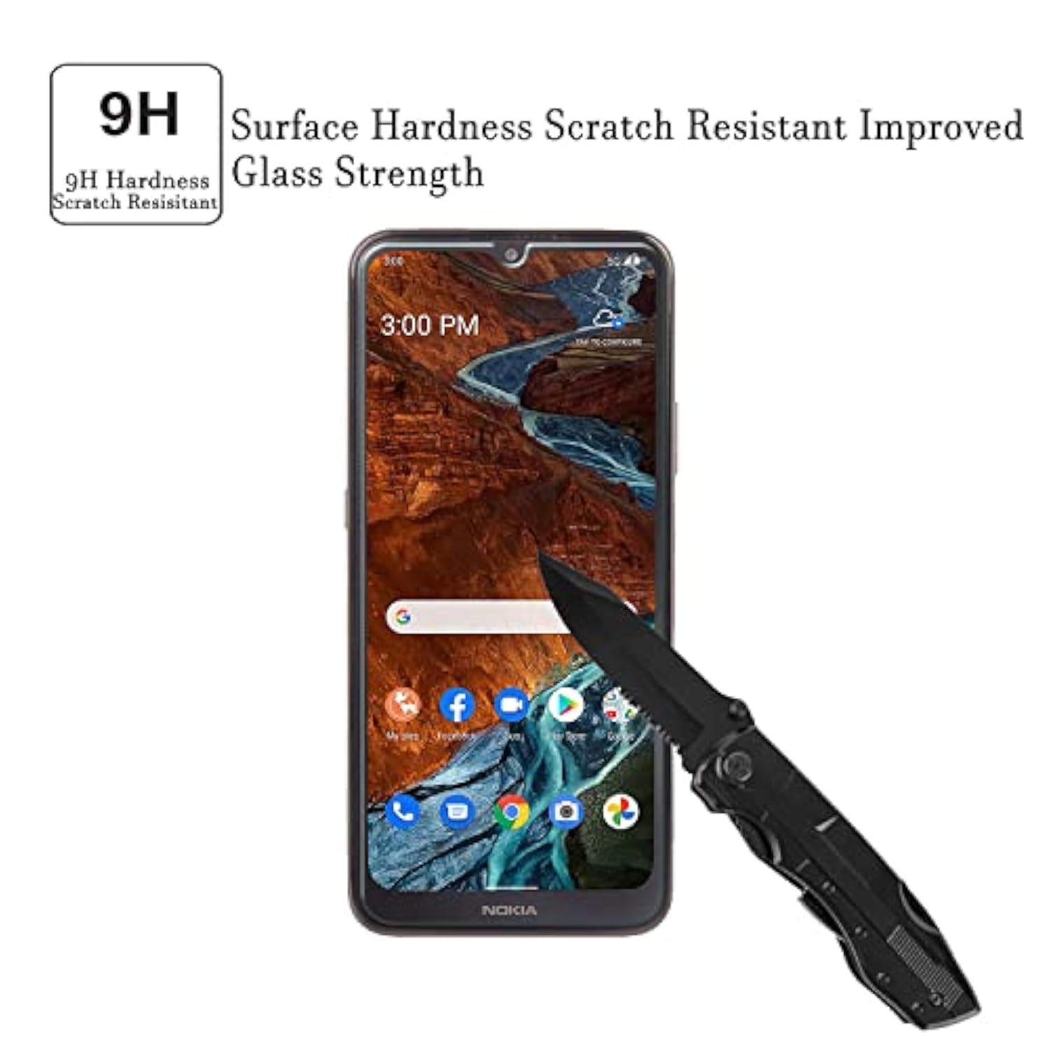 Nokia G300 5G Screen Protectors (3 Pack), 9H Tempered Glass Film For Nokia G300 5G Anti-Scratch Anti-Fingerprint Glass Screen Protectors Zero Bubbles Ultra-Clear 99.99%, Transparent