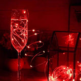 Pack 2 Battery-Operated Mini Led Lights With Timer 6Hours On/18Hours Off For Wedding Party Christmas Lighting Decoration