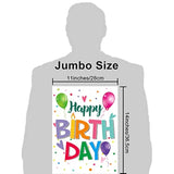 Jumbo Birthday Card Giant Guest Book Happy Birthday Party Decorations Supplies Gifts For Boys Girls -Large 14 X 22 Inches