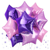 18 Inch Purple/Pink Stars Foil Balloons Lavender Pentagram Girls' Birthday Party Decor